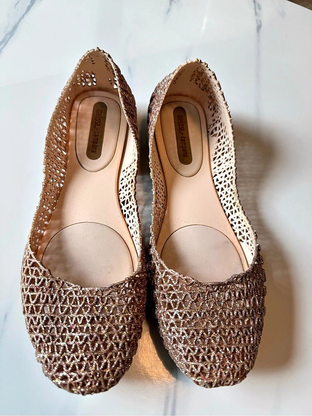 Melissa + Campana Zig Zag Ballet Flat + Campana Zig Zag Ballet Flats Pink